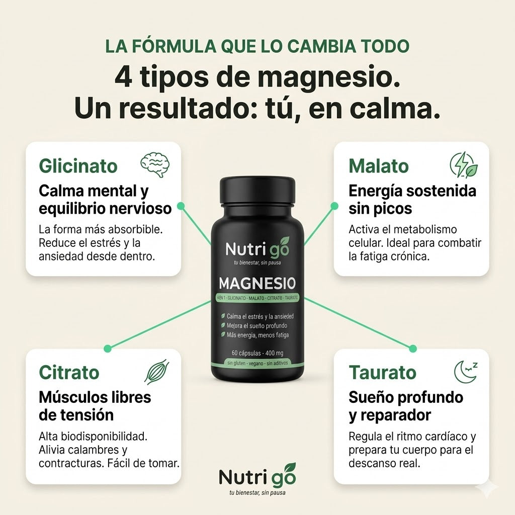 1+1 GRATIS Magnesio Nutri Go | Resultados en 1 semana