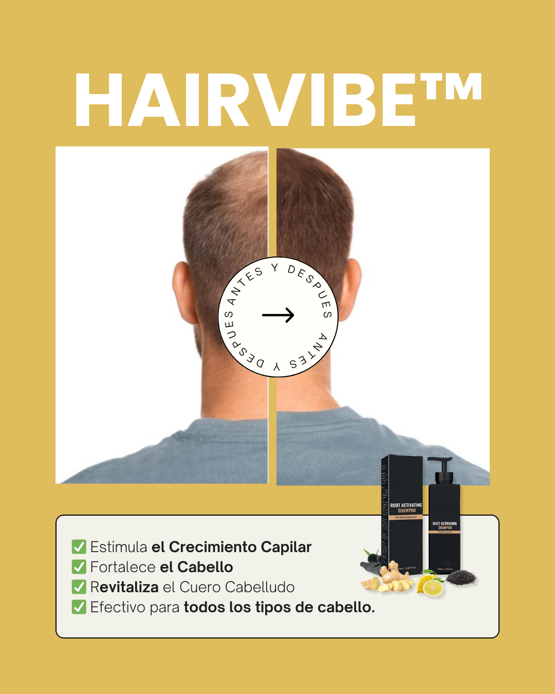 1+1 GRATIS HairVibe™ Estimula el Crecimiento Capilar