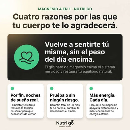1+1 GRATIS Magnesio Nutri Go | Resultados en 1 semana