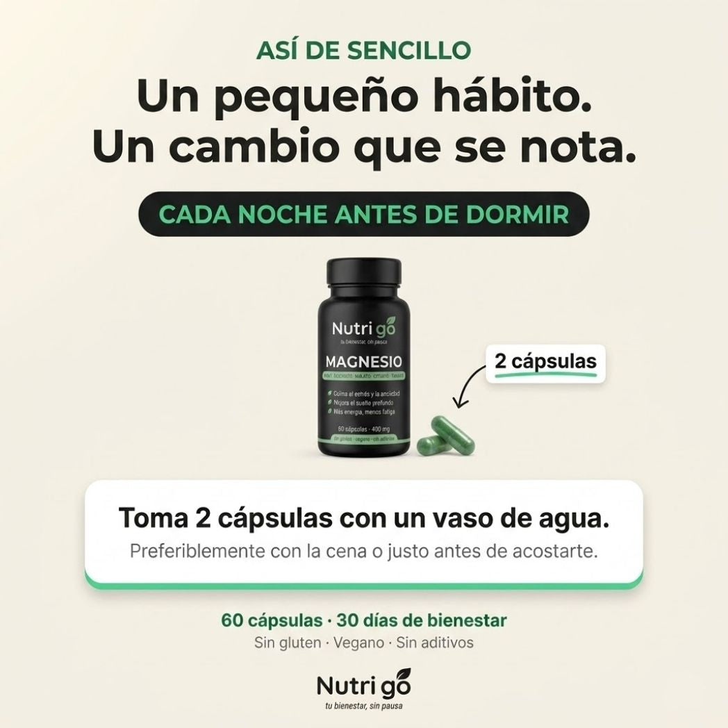 1+1 GRATIS Magnesio Nutri Go | Resultados en 1 semana