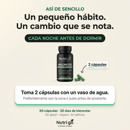 1+1 GRATIS Magnesio Nutri Go | Resultados en 1 semana