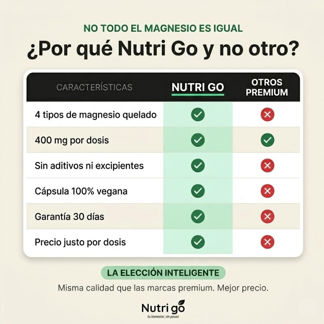 1+1 GRATIS Magnesio Nutri Go | Resultados en 1 semana