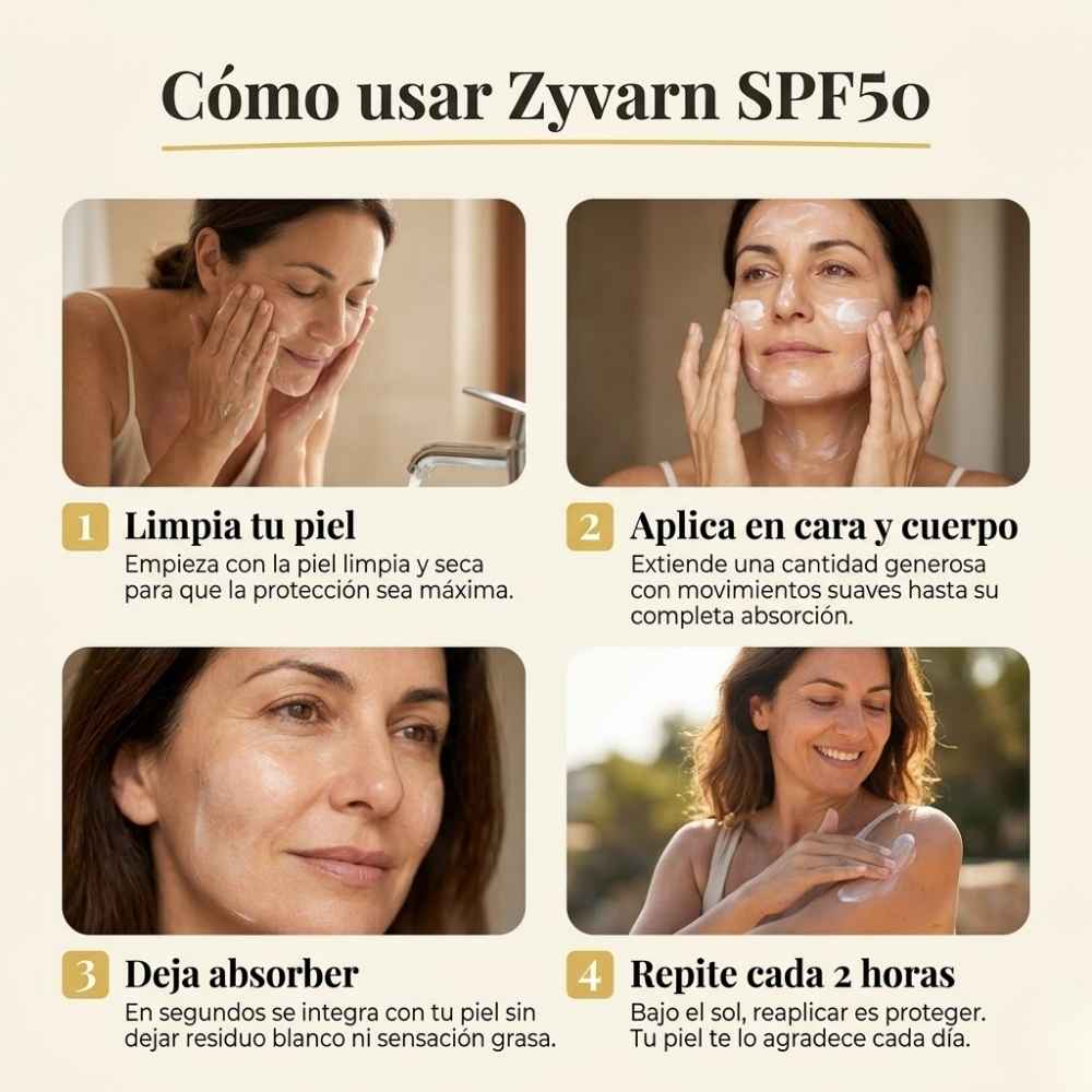 1+1 GRATIS - Zyvarn SPF50 · Protege tu piel cada día