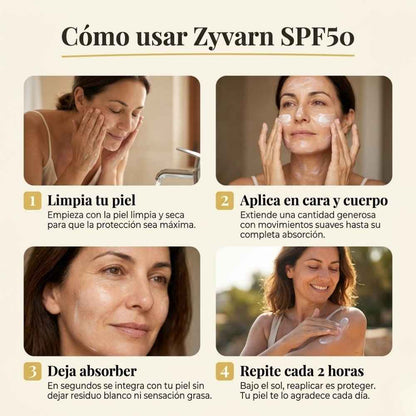 1+1 GRATIS - Zyvarn SPF50 · Protege tu piel cada día