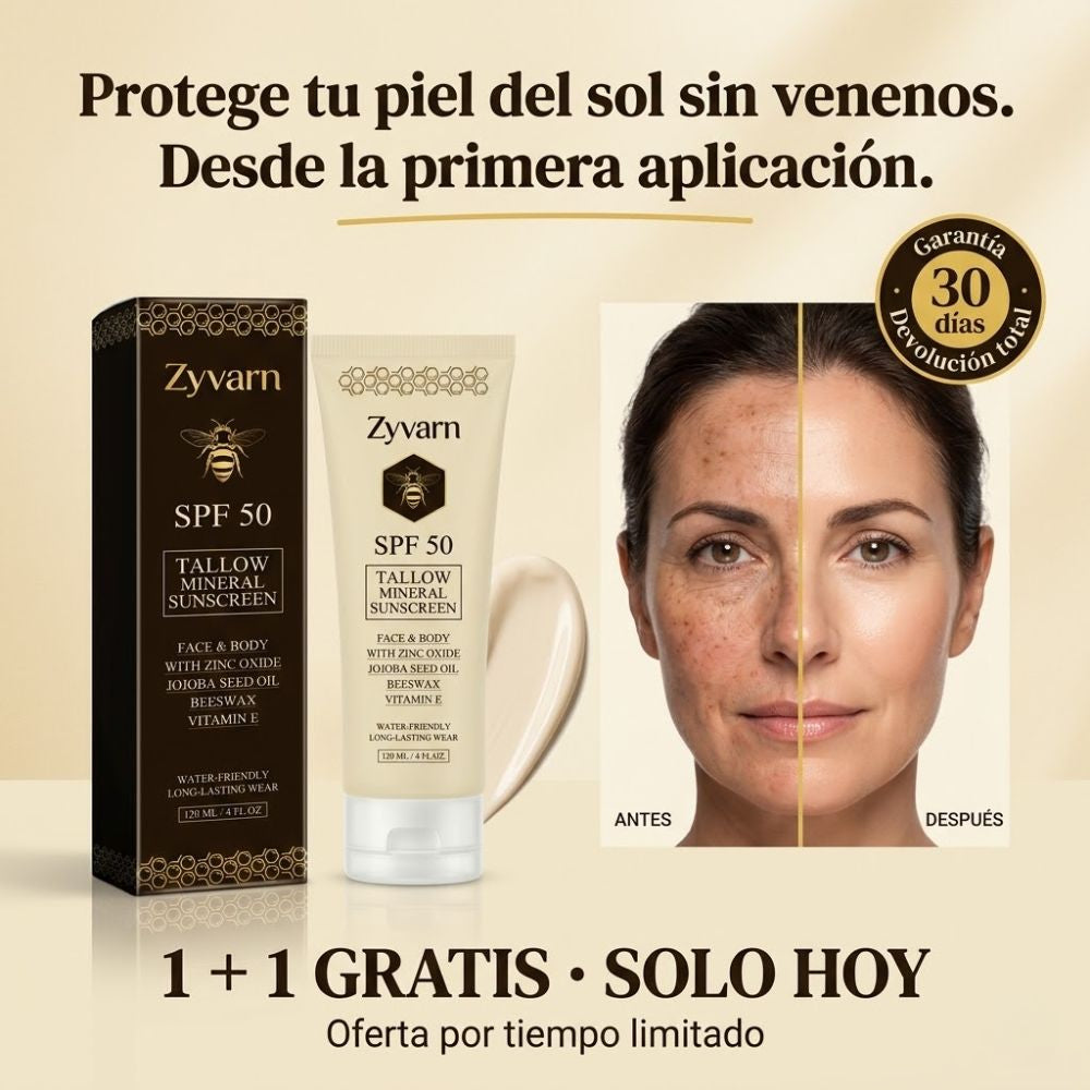 1+1 GRATIS - Zyvarn SPF50 · Protege tu piel cada día